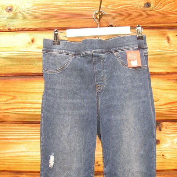 NWT Spanx Raw Hem Pull On Stretch Jeans - Picture 6 of 11